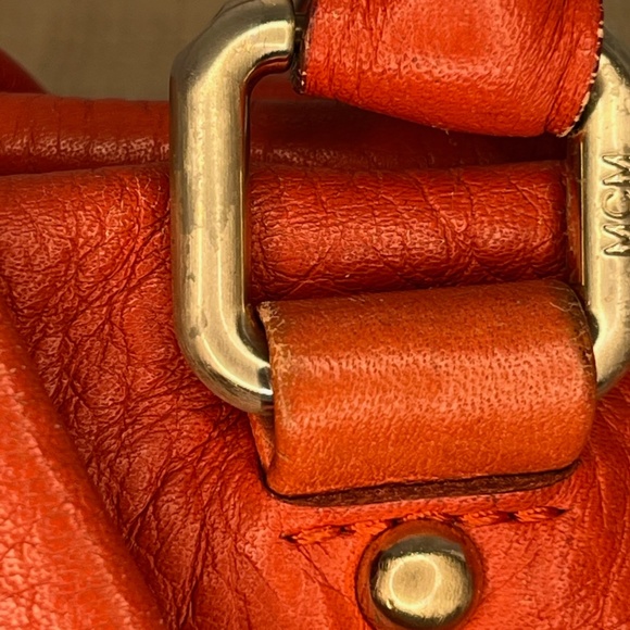 MCM Orange Mono Hand Tote - Picture 9 of 13